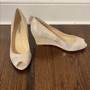 LK Bennett Peep-Toe Wedges
